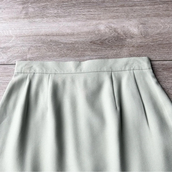 Vintage Classiques For Minikin Petite Sage Green Mini  Skirt Made in Canada - Picture 4 of 12